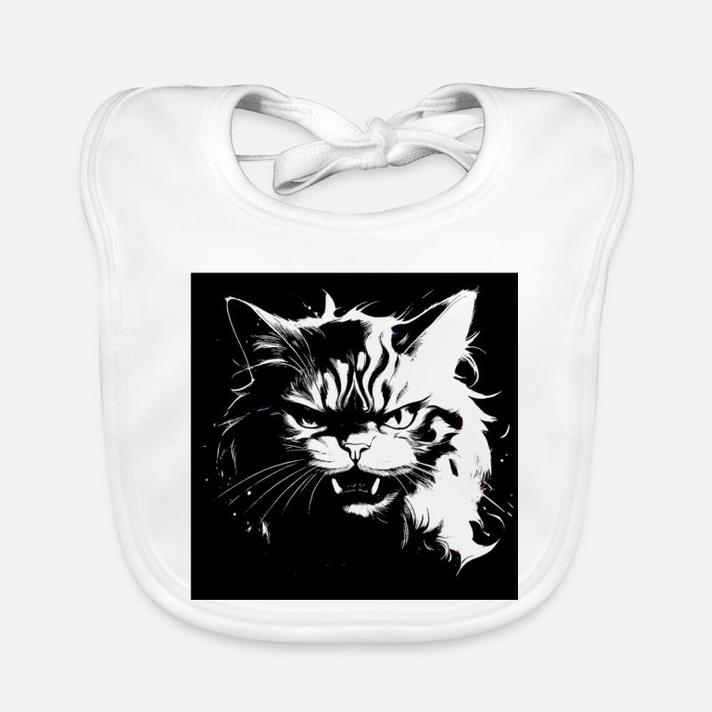 Wütende Katze Baby Bio-Lätzchen