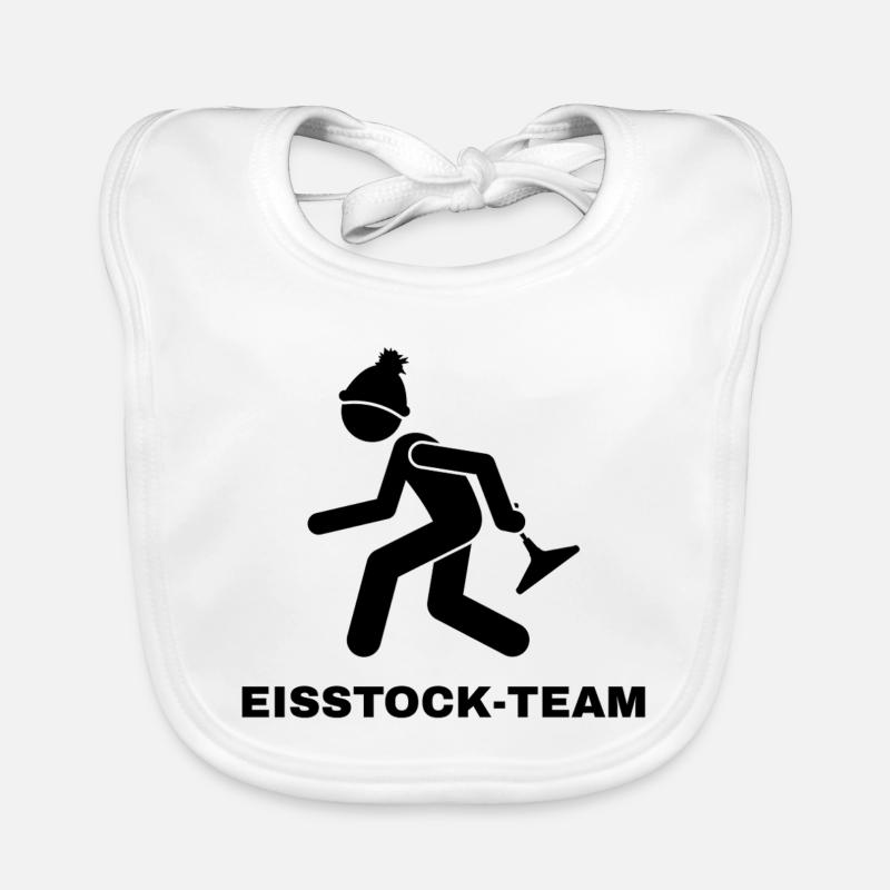 STOCK DE GLACE-ÉQUIPE-3 - Bavoir bio Bébé - blanc