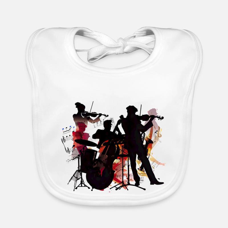 Explosion de couleur de silhouette de gang Bavoir bio Bébé