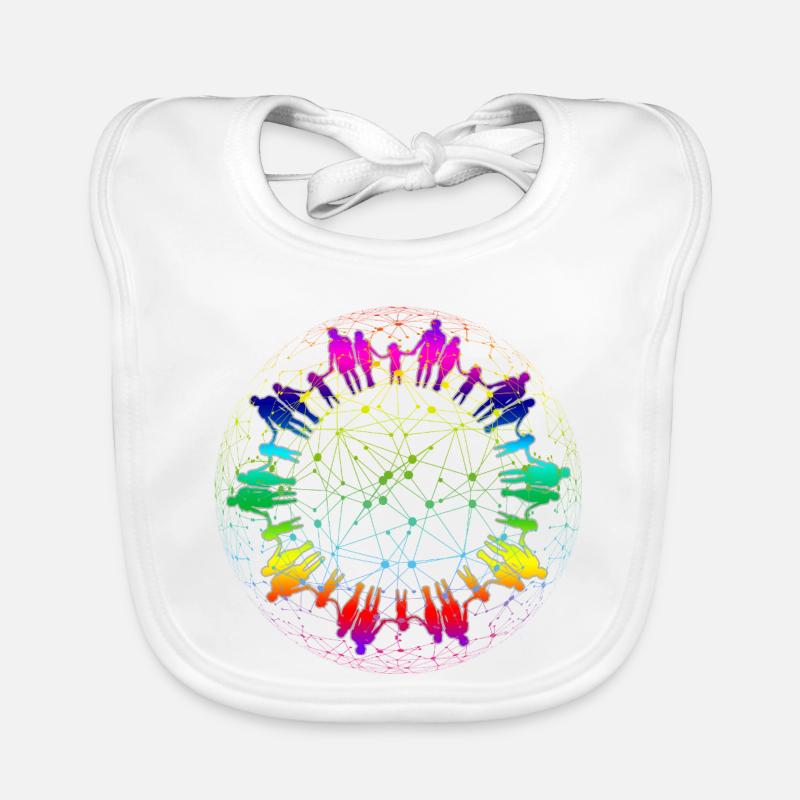 Rainbow Net of Community Organic Baby Bibs