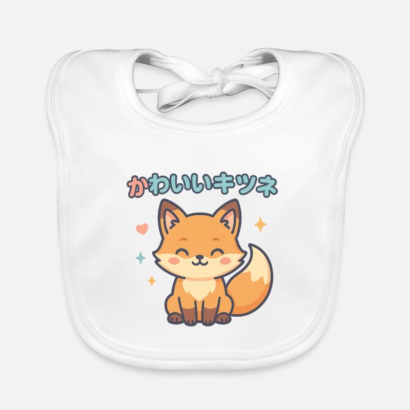 Illustration de renarde kawaii Bavoir bio Bébé