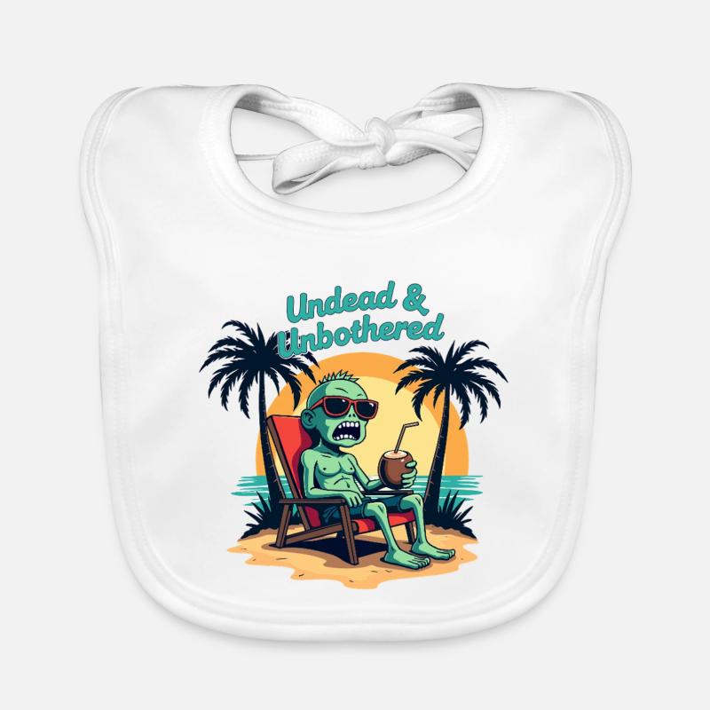 Undead and Unbothered Zombie Strand Spruch Baby Bio-Lätzchen