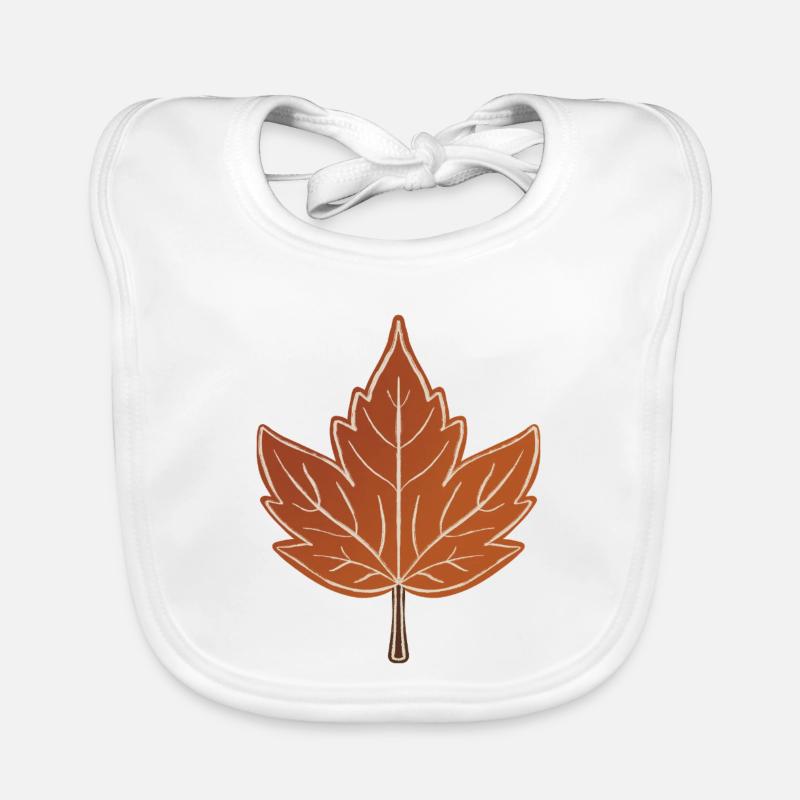 Autumn Maple Leaf Organic Baby Bibs