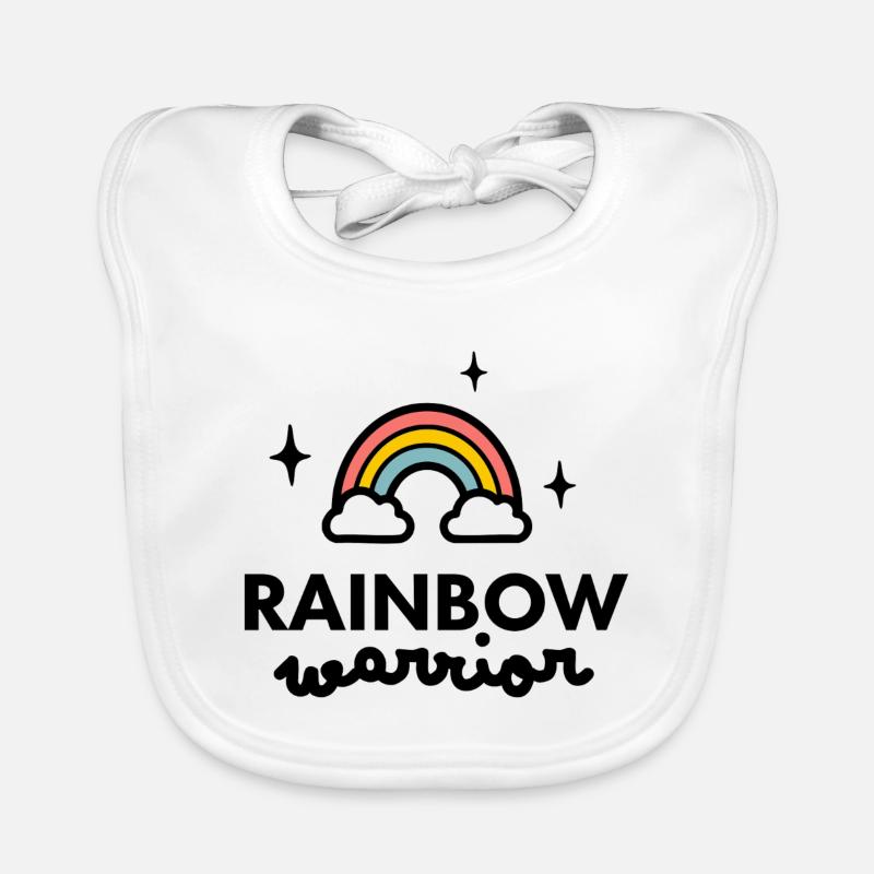 Rainbow Warrior logo Organic Baby Bibs