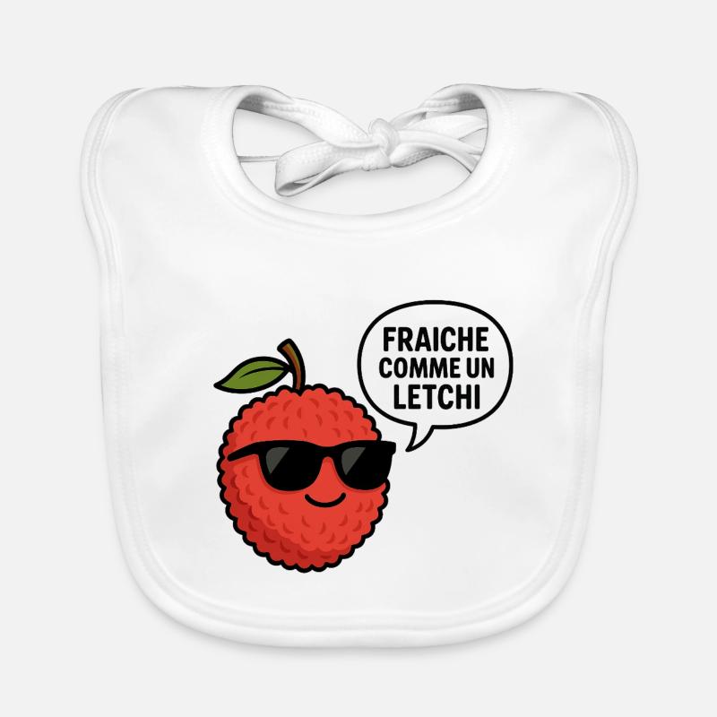 fraiche comme un letchi Bavoir bio Bébé