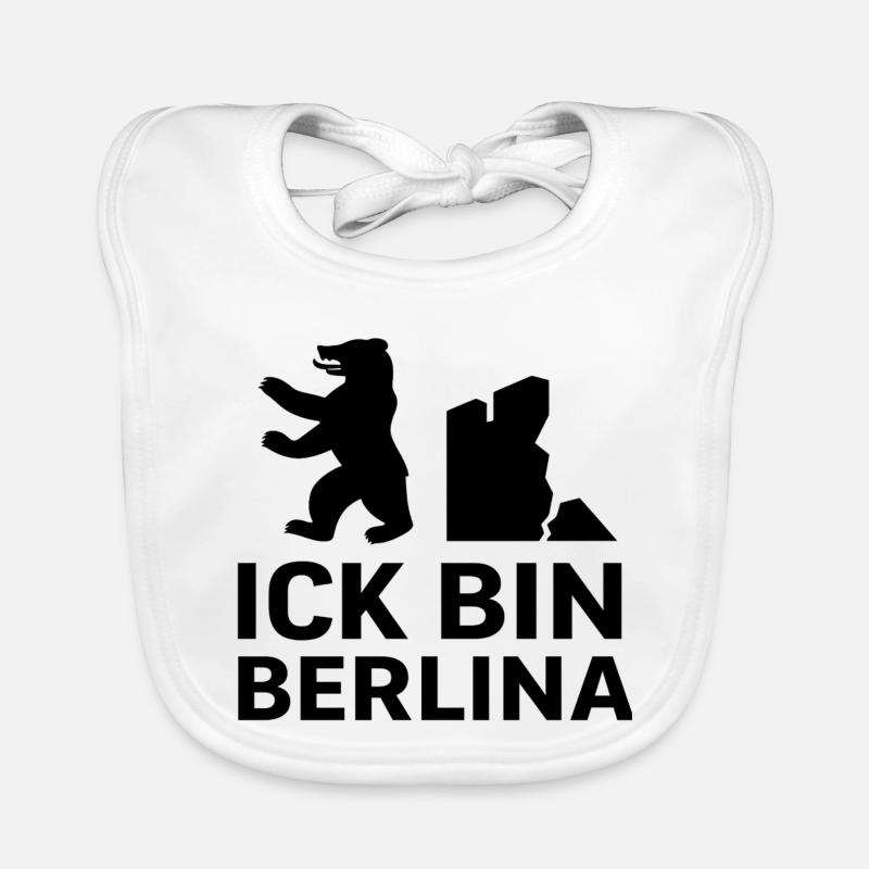 Ick bin Berlina | L’Ours de Berlin et le Mur Bavoir bio Bébé