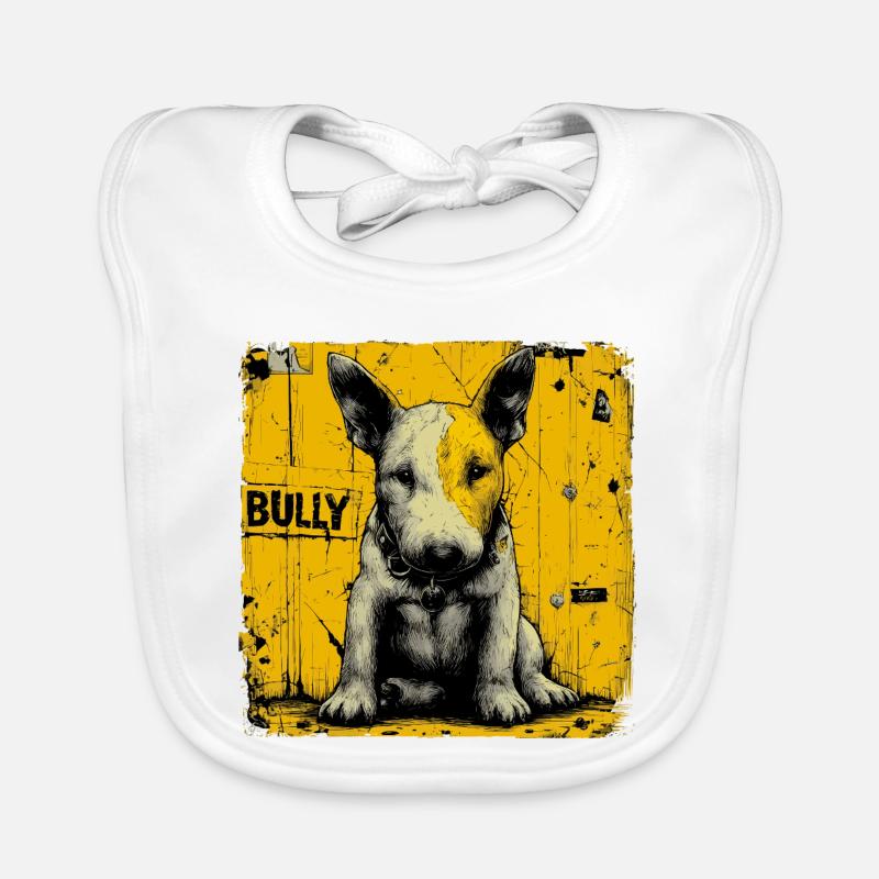 Bullterrier Welpe Baby Bio-Lätzchen