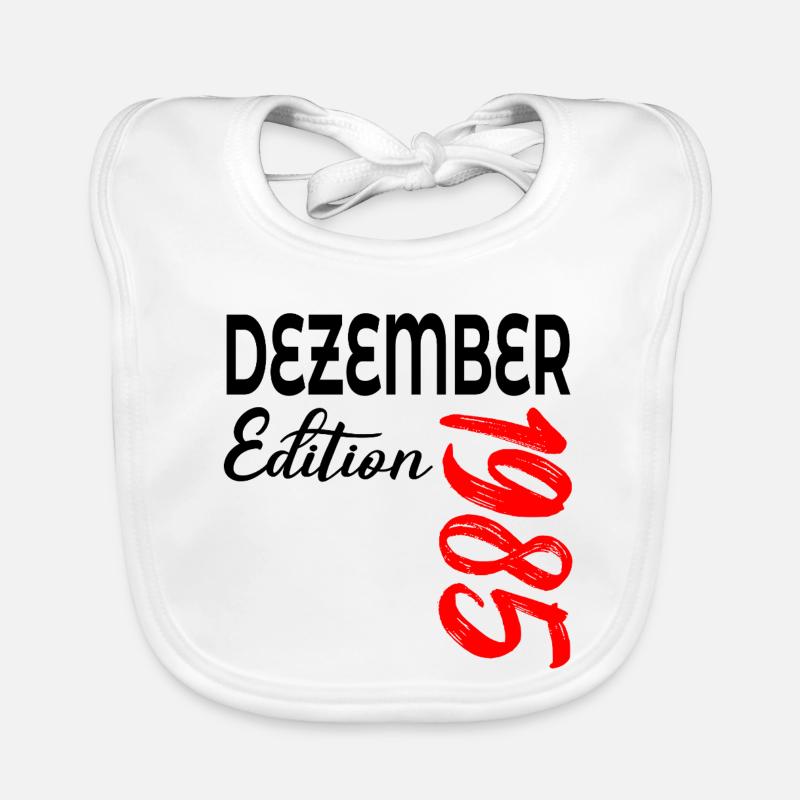 41st birthday 1985 December Organic Baby Bibs