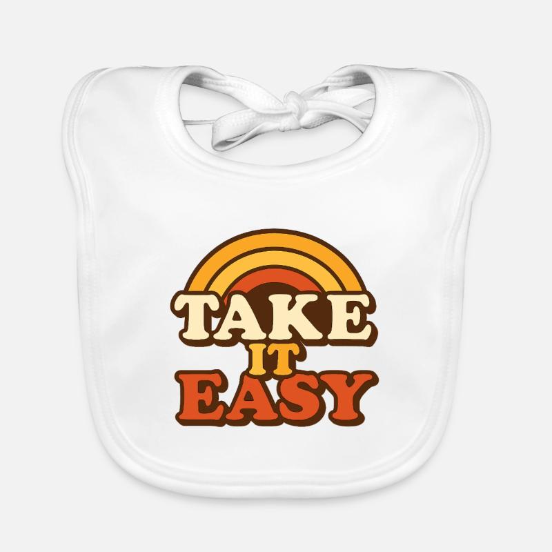 Take It Easy Retro Design Baby Bio-Lätzchen