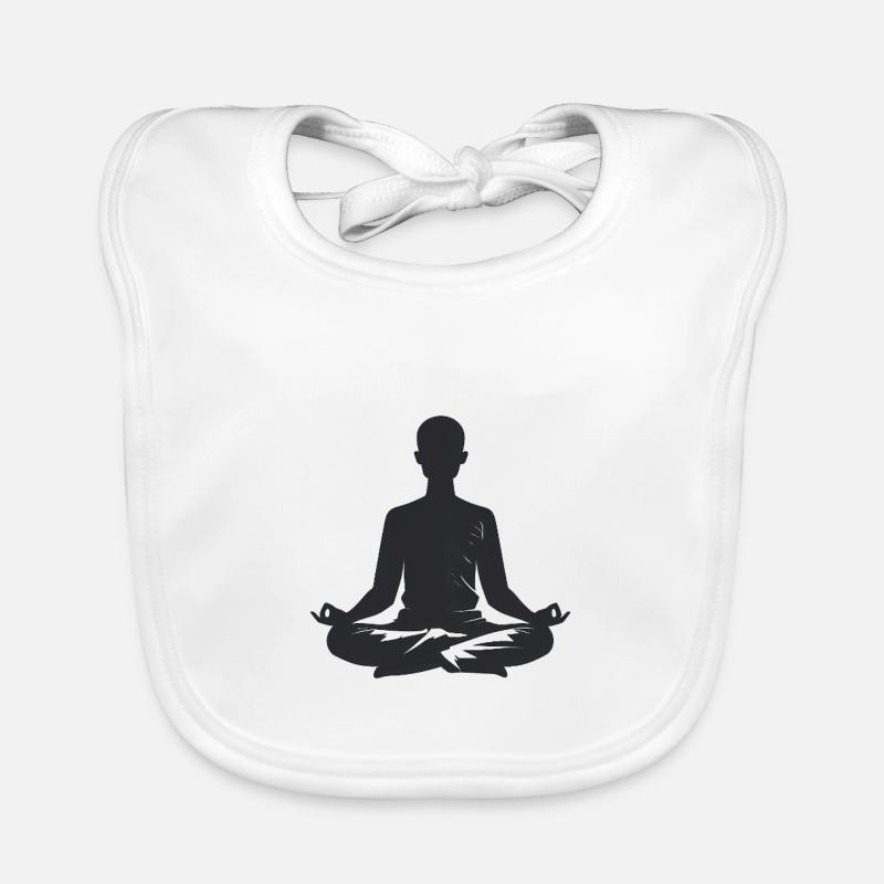 Méditation - Logo Cool Silhouette Bavoir bio Bébé