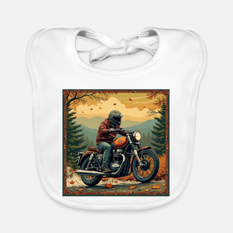Tapestry Biker Landscape Baby Bio-Lätzchen