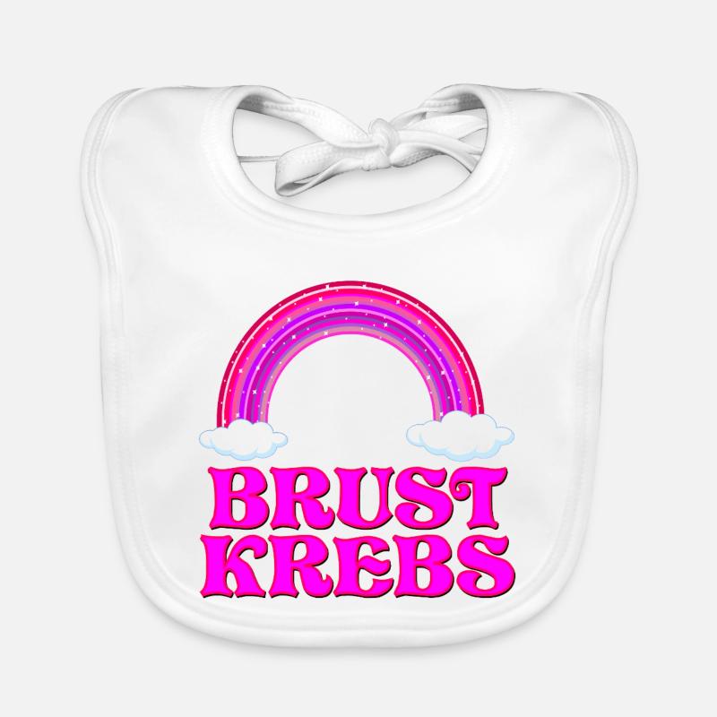 BRUSTKREBS REGENBOGEN Baby Bio-Lätzchen