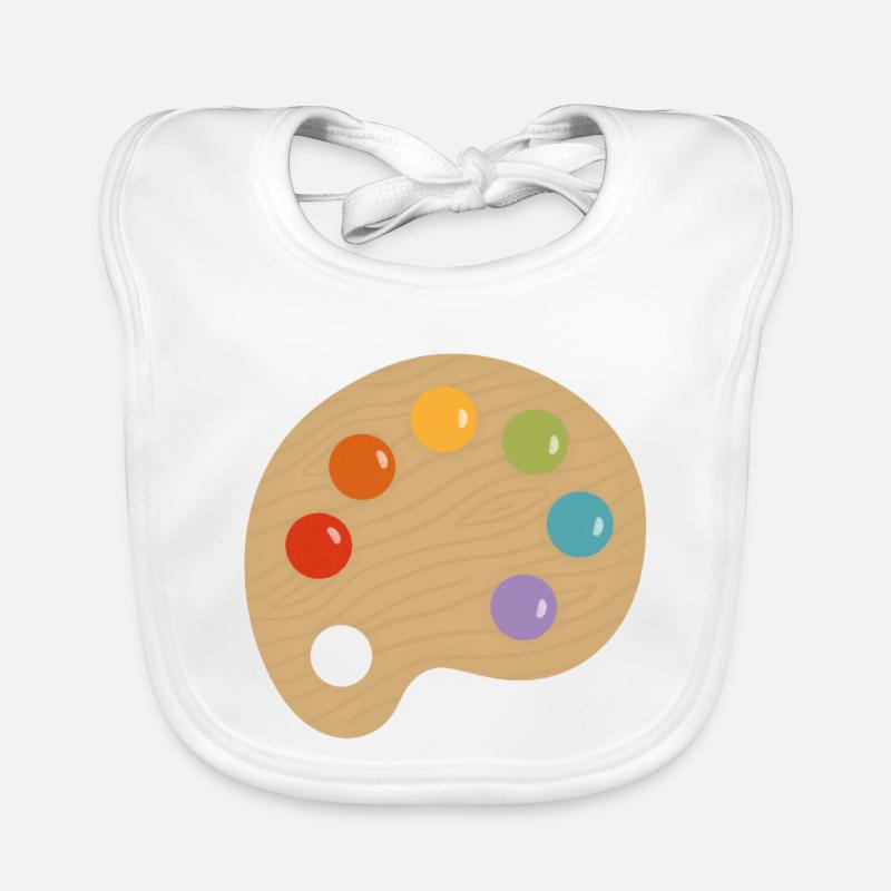 Charme de palette de peinture Bavoir bio Bébé