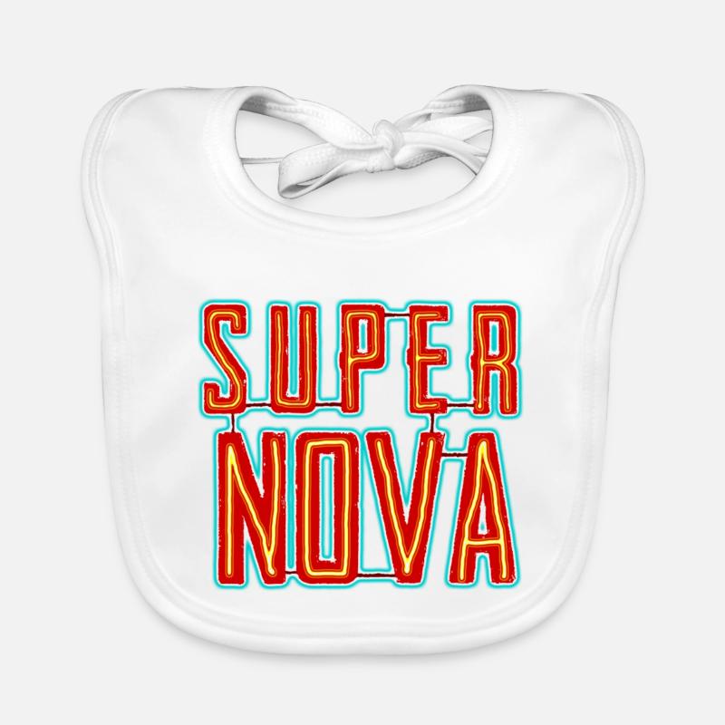 Lettrage néon Super Nova Bavoir bio Bébé