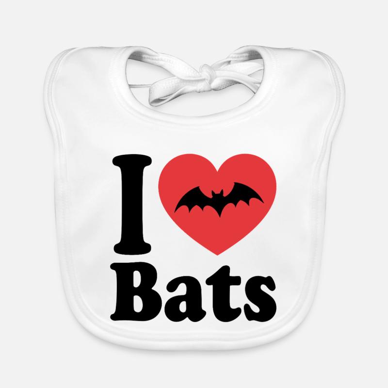 I Love Bats – Bat Lover Organic Baby Bibs