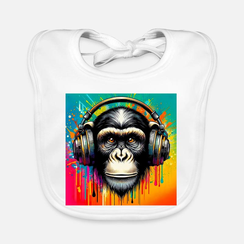 Singe chimpanzé Bavoir bio Bébé