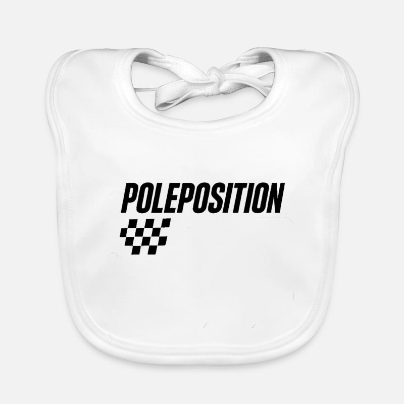 Motif de course en pole position Bavoir bio Bébé