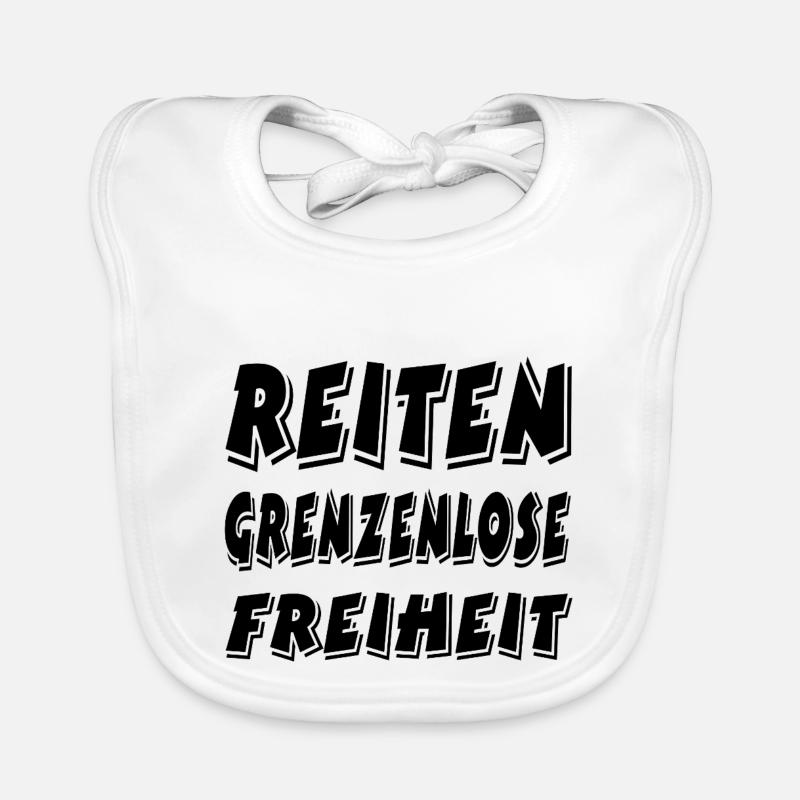 Pferde - Baby Bio-Lätzchen - Weiß