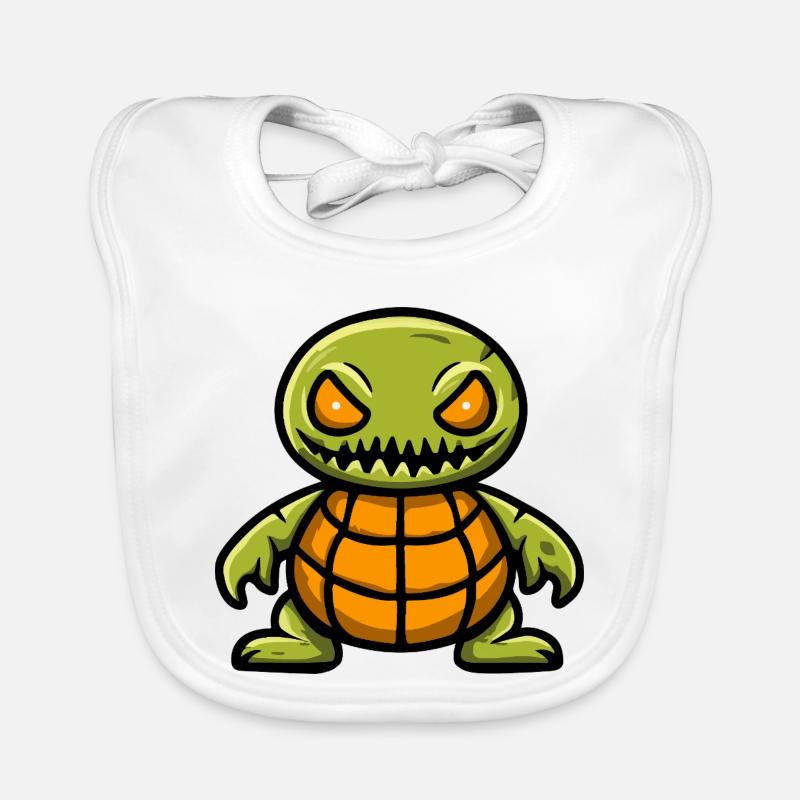 Turtle Halloween Zombie Organic Baby Bibs