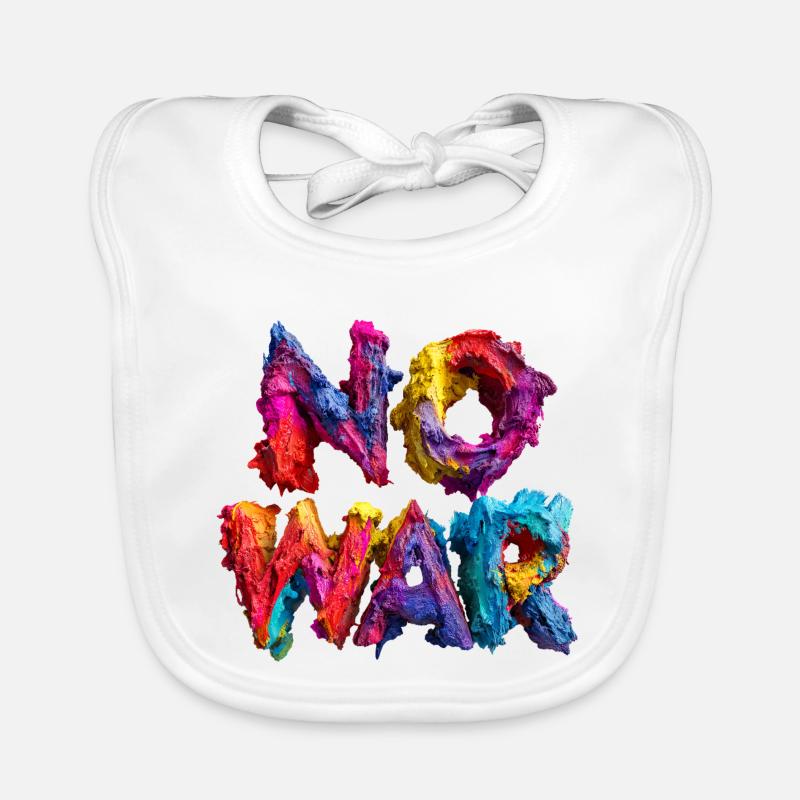 No War Farbexplosion Baby Bio-Lätzchen
