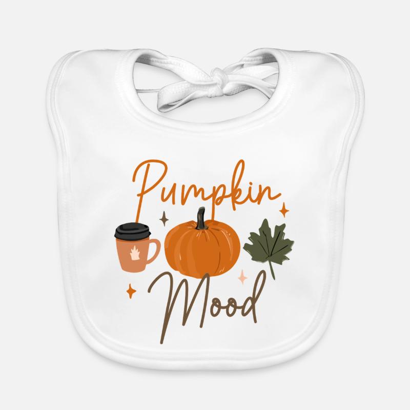T-shirt à café d’automne Pumpkin Mood Bavoir bio Bébé