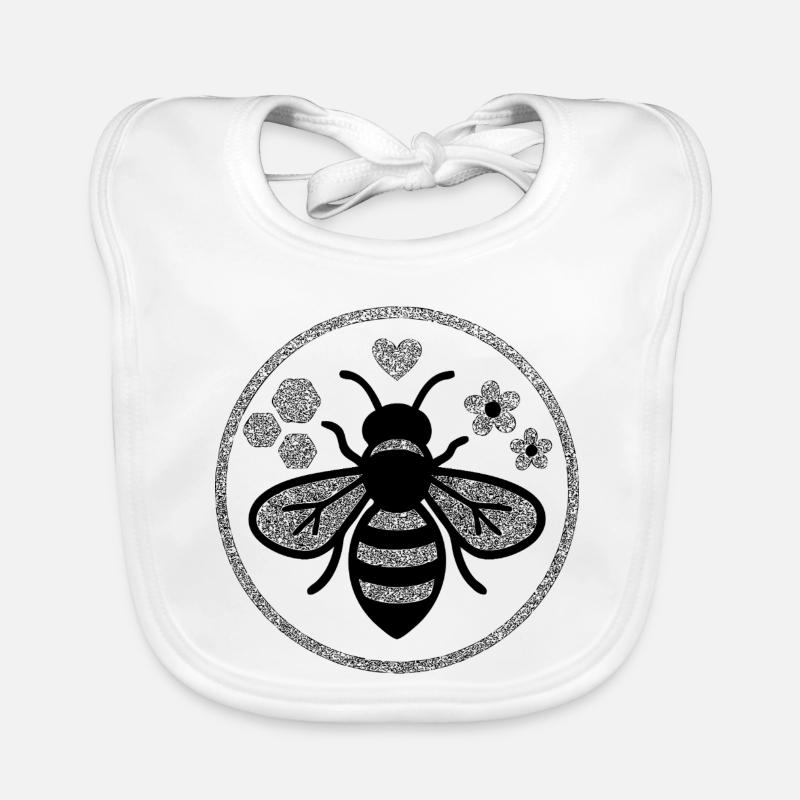 Save the Bees - Nature Bee Motif Organic Baby Bibs