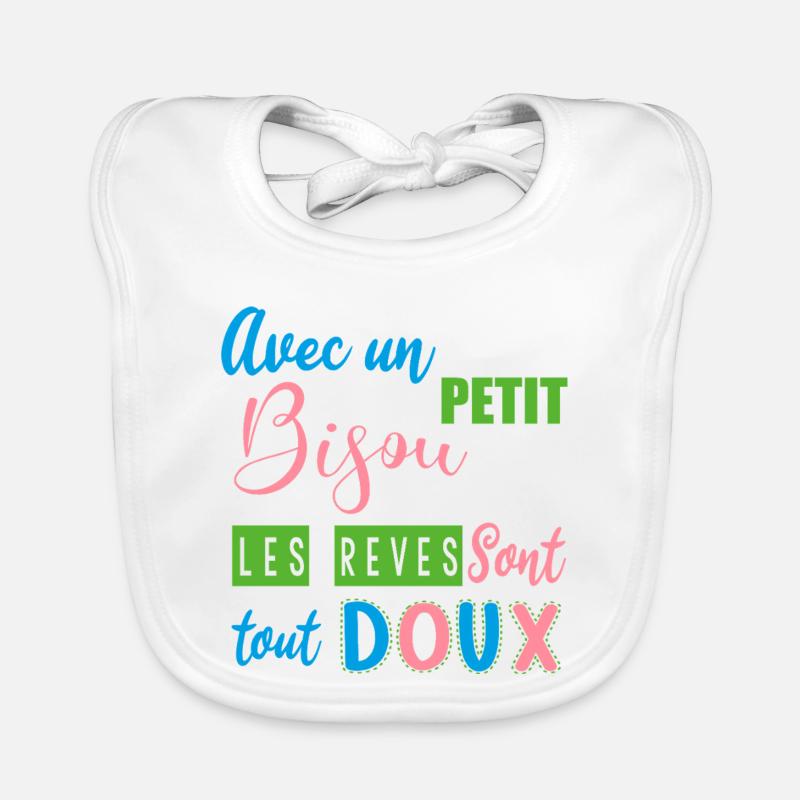 Avec un Petit Bisou Doux Bavoir bio Bébé