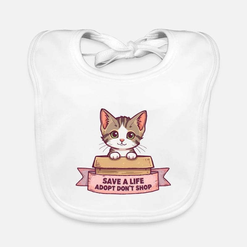 Chat mignon adopter le design Ne pas acheter Bavoir bio Bébé