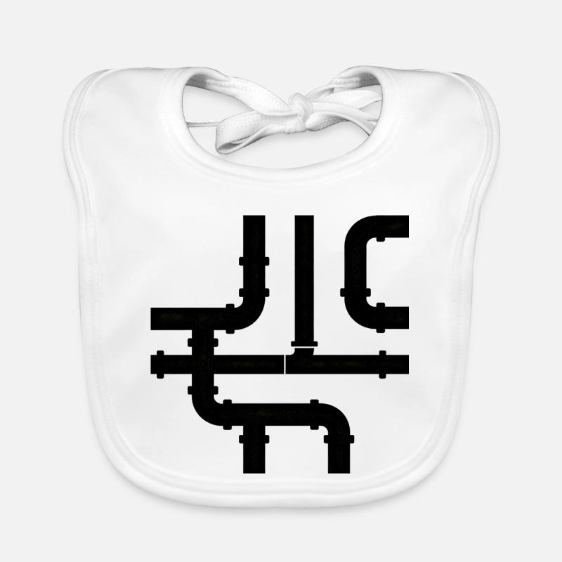 Black Cane Net Pattern Organic Baby Bibs