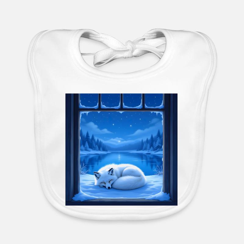 Renard des neiges Bavoir bio Bébé