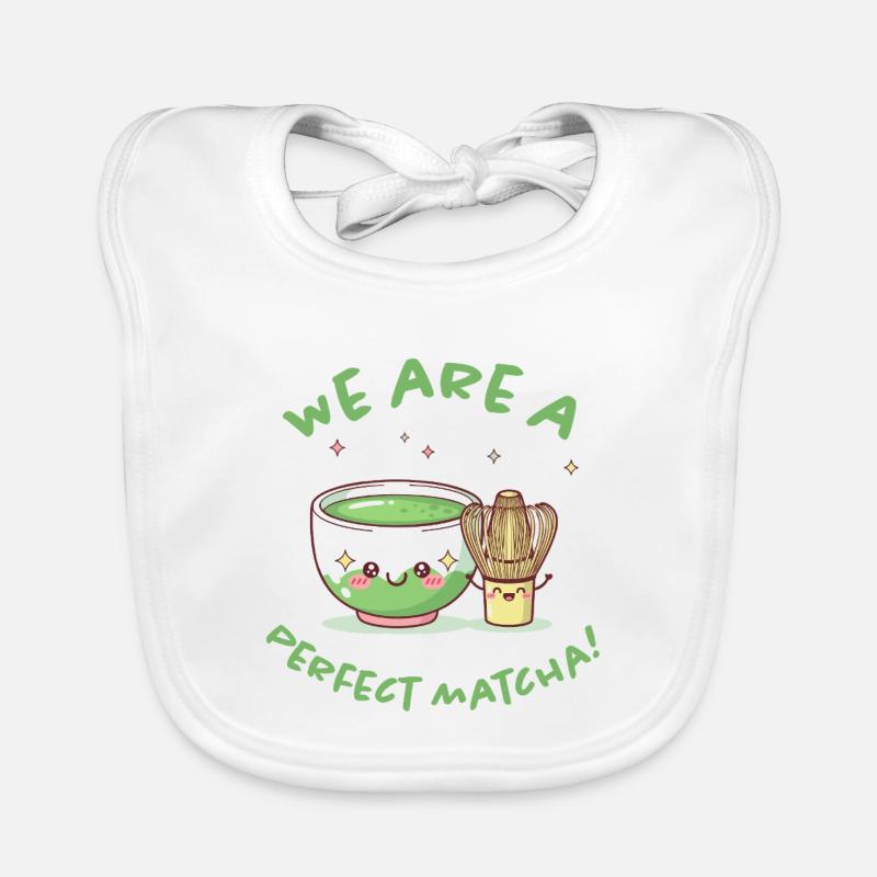 Perfekter Matcha Moment - Baby Bio-Lätzchen - Weiß