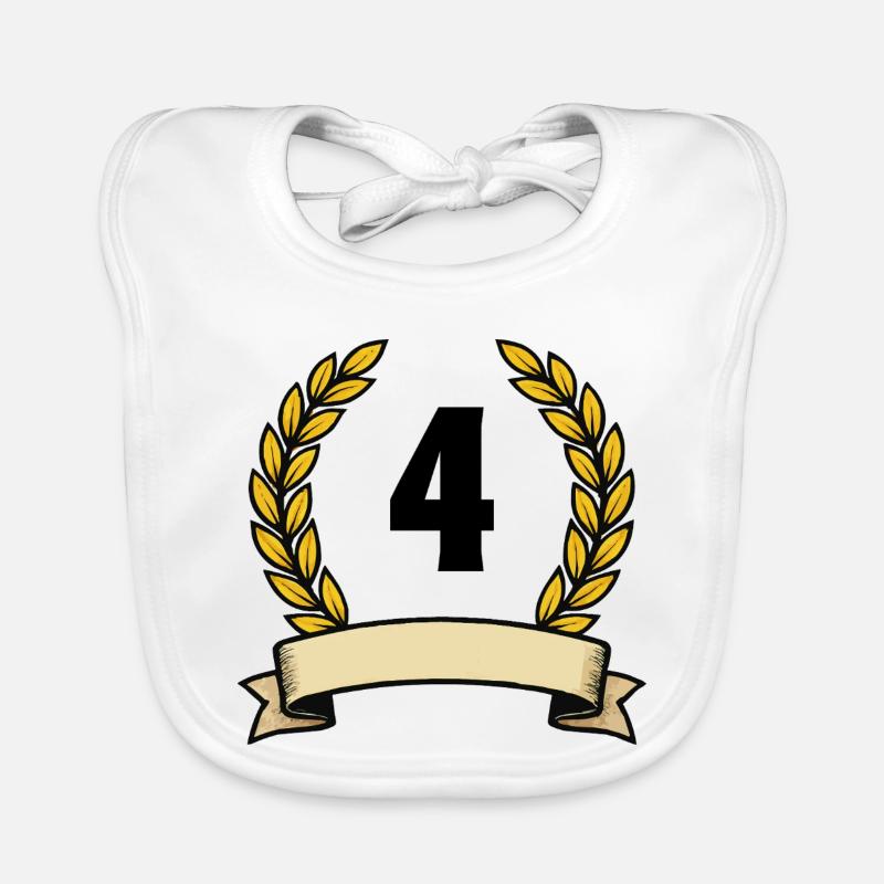 Couronne de laurier doré 4 Bavoir bio Bébé