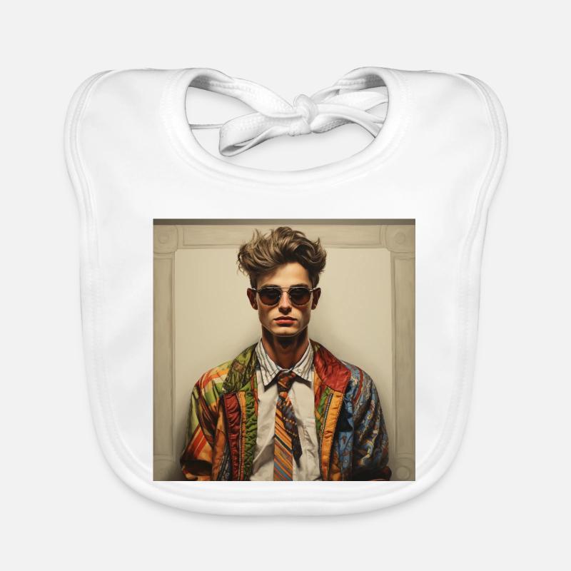 Patchwork Rebel Jacket Organic Baby Bibs