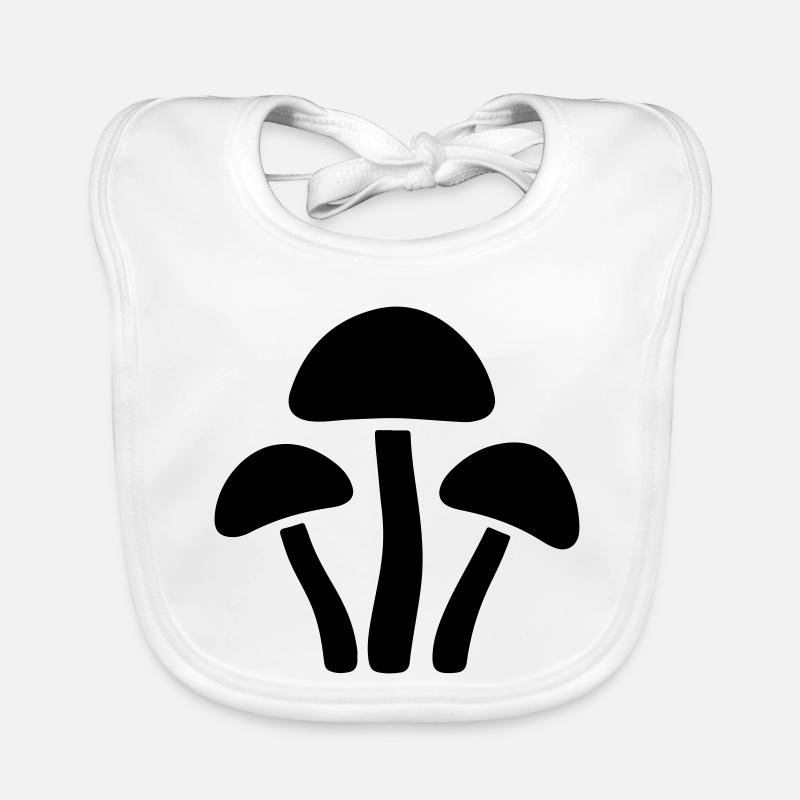Mushrooms Icon Organic Baby Bibs