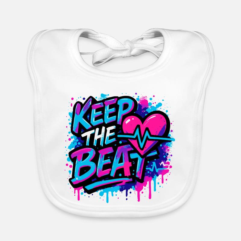 Keep the Beat – Musik Design mit Rhythmus Feeling Baby Bio-Lätzchen
