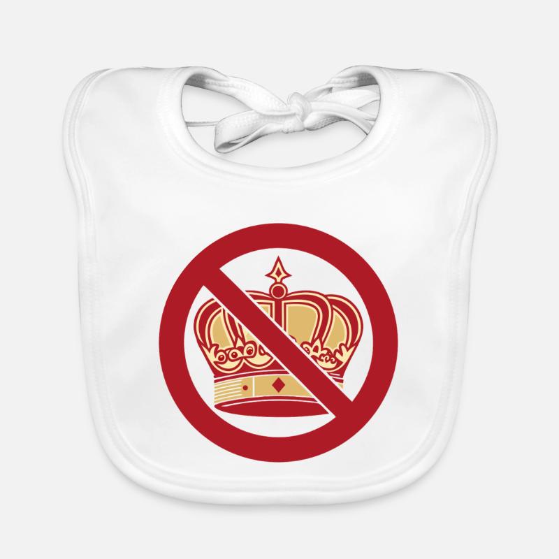 Pas de rois Pas de rois avec une couronne royale Bavoir bio Bébé