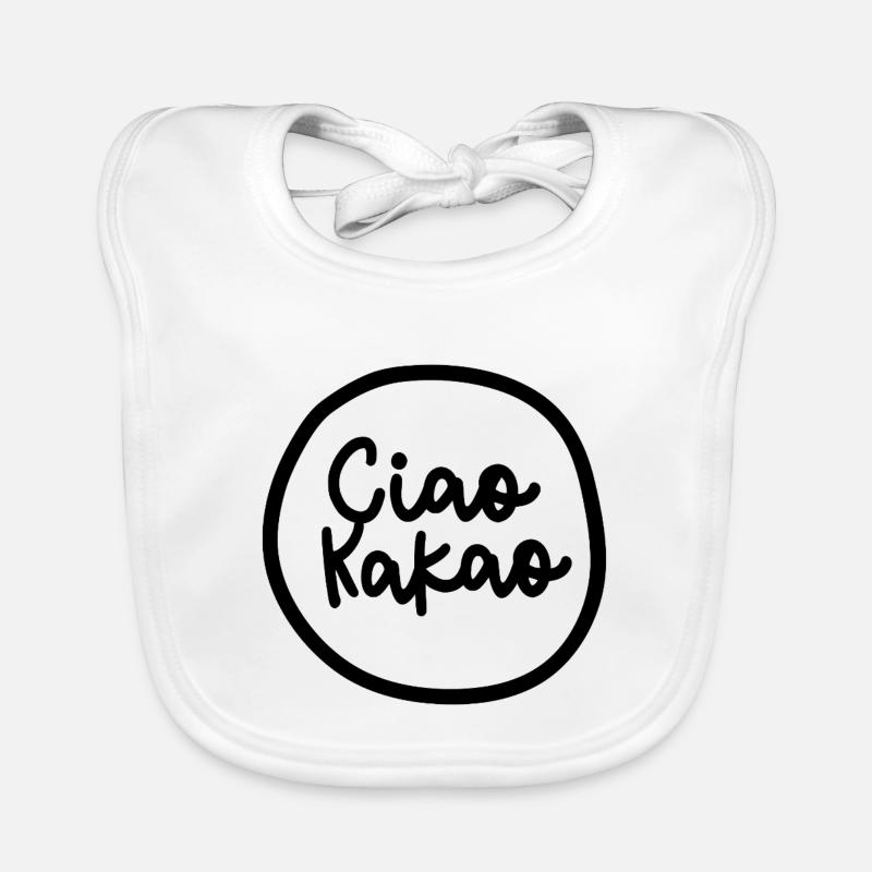"Ciao Kakao" - Baby Bio-Lätzchen - Weiß