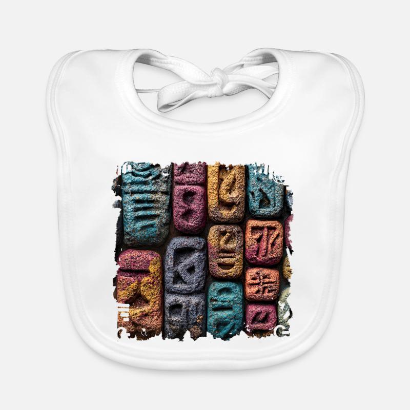 Bunte Steinbuchstaben Muster Baby Bio-Lätzchen