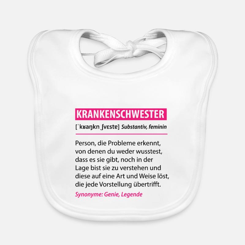 Lustige Krankenschwester Beruf Definition Geschenk Baby Bio-Lätzchen