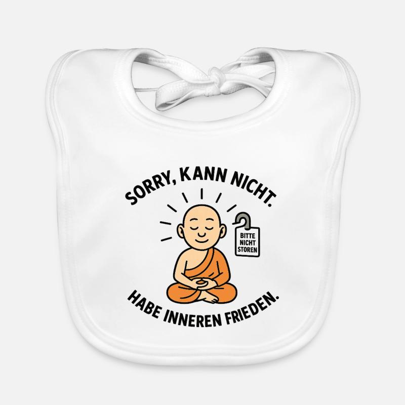 Inner Peace Monk Saying Organic Baby Bibs