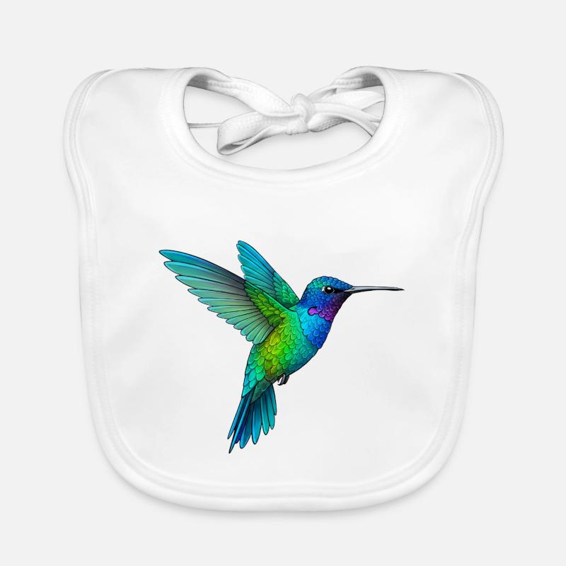 Regenbogen-Kolibri-Flug Baby Bio-Lätzchen