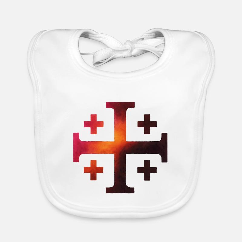 Croix de Kairos (Croix de Jérusalem) – Forge du volcan Bavoir bio Bébé