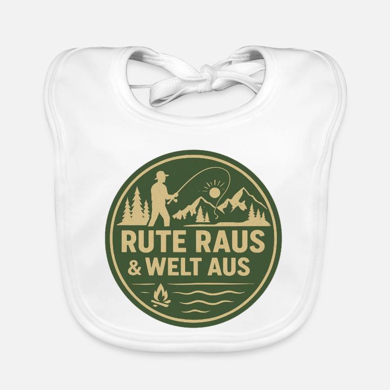 Rute Raus & Welt Aus Patch Baby Bio-Lätzchen