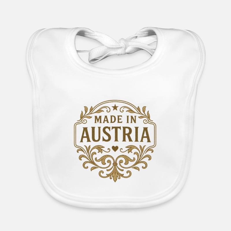 Made in Austria - Baby Bio-Lätzchen - Weiß