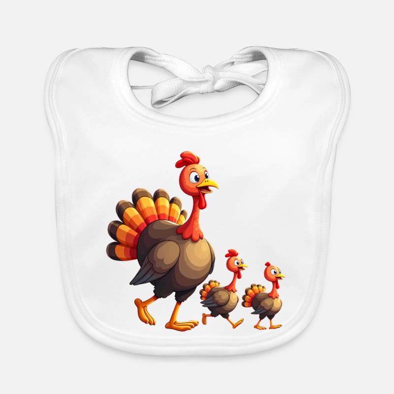 Bébé dinde de Thanksgiving Bavoir bio Bébé