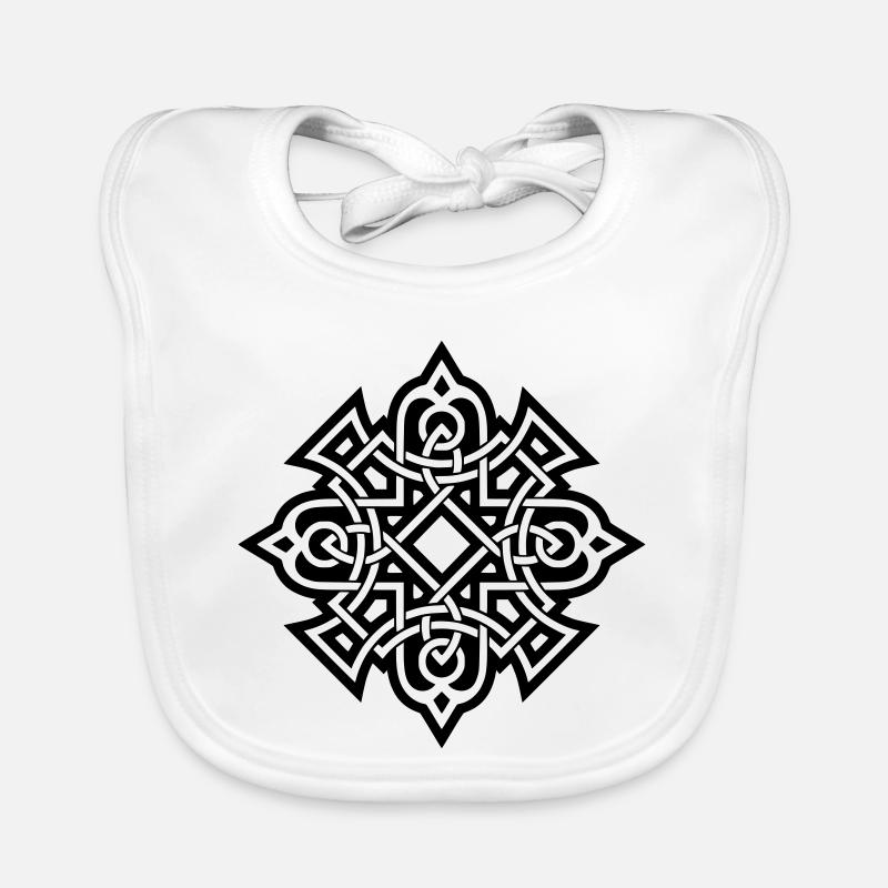 Celtic Pattern Organic Baby Bibs