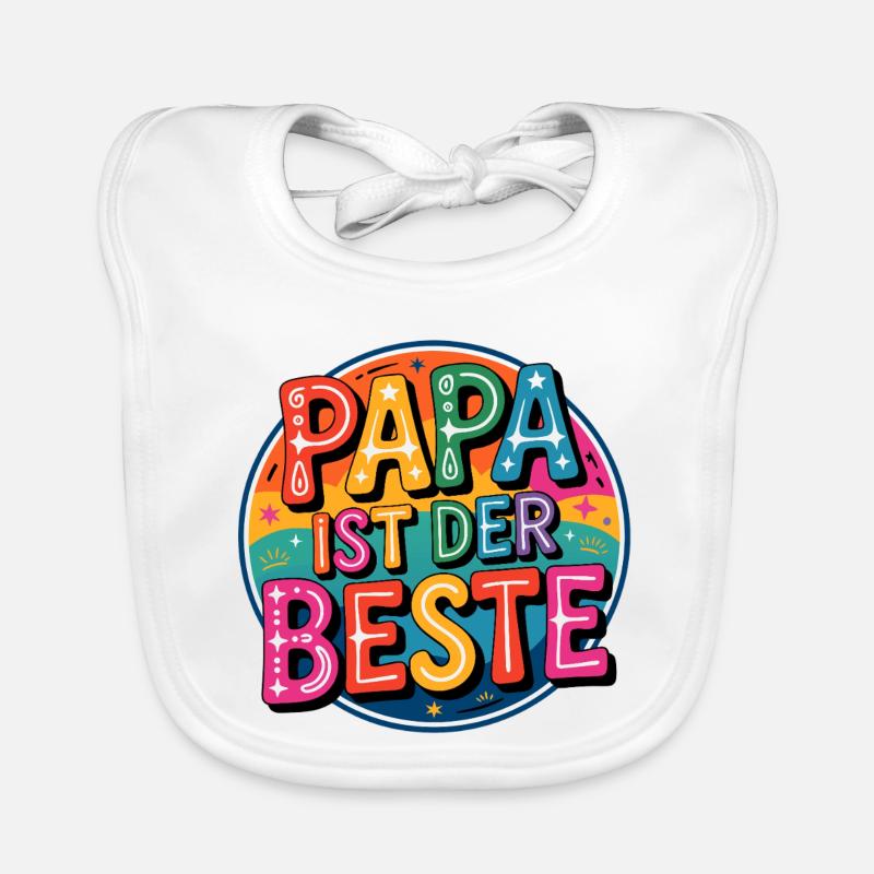 Papa Ist Der Beste – Bunt & Fröhlich Baby Bio-Lätzchen