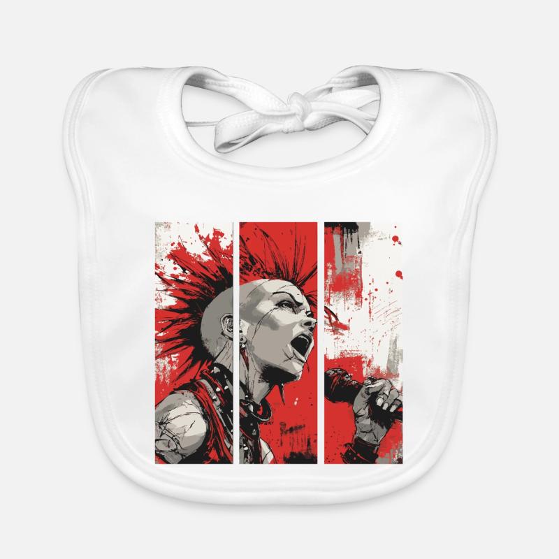 Punk Rebellion – Singer with mohawk Organic Baby Bibs