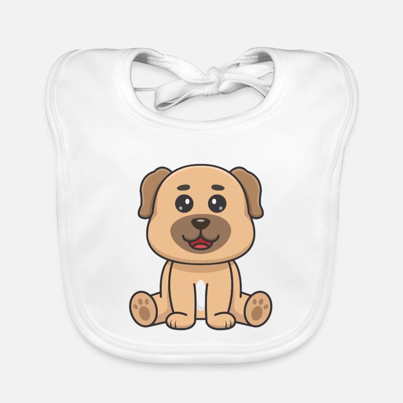 Cute dog Organic Baby Bibs