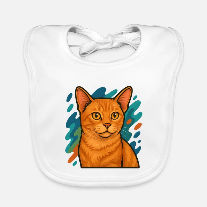 Illustration de chat mannois Bavoir bio Bébé
